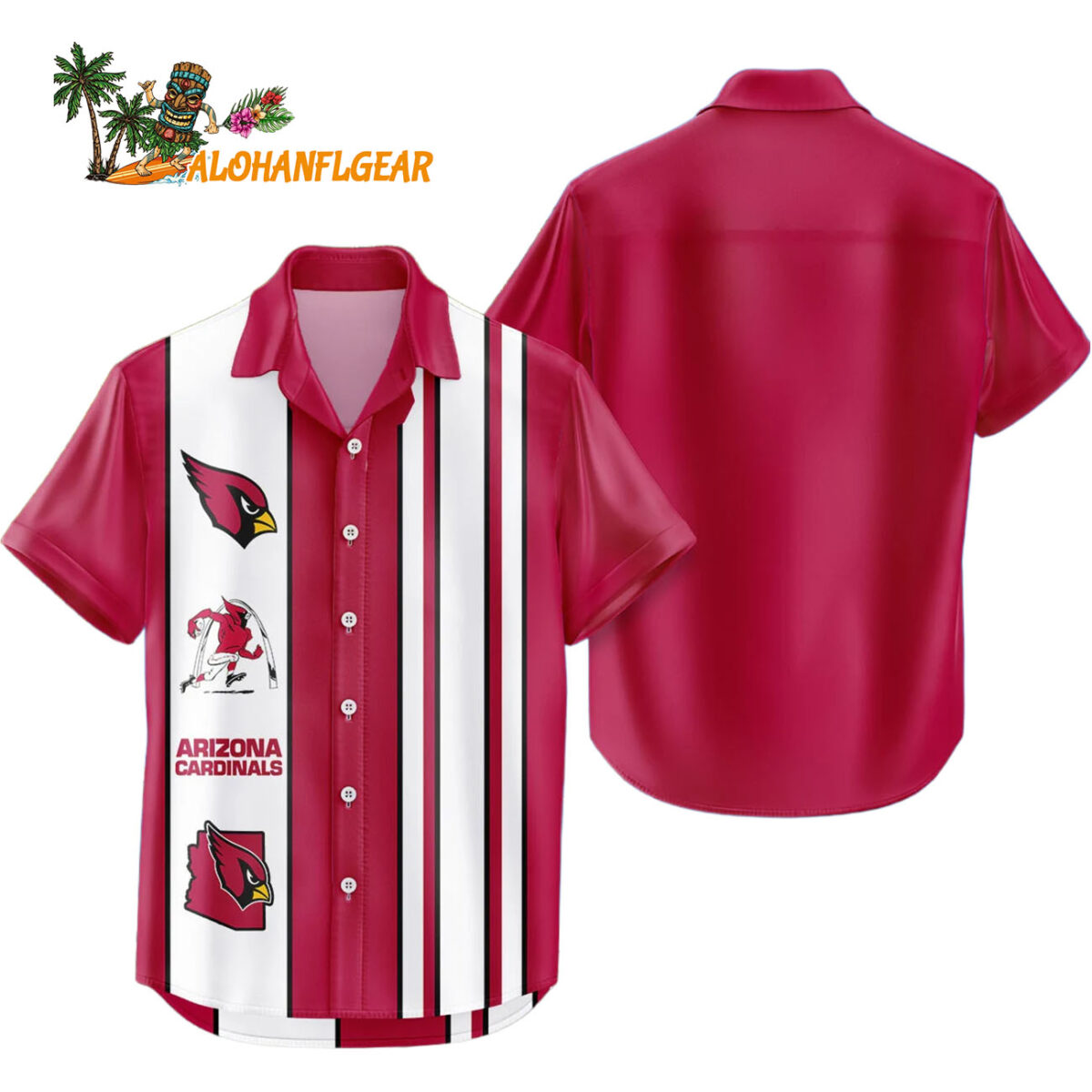 Arizona Cardinals Hawaiian Shirt Classic Color Contrast 1