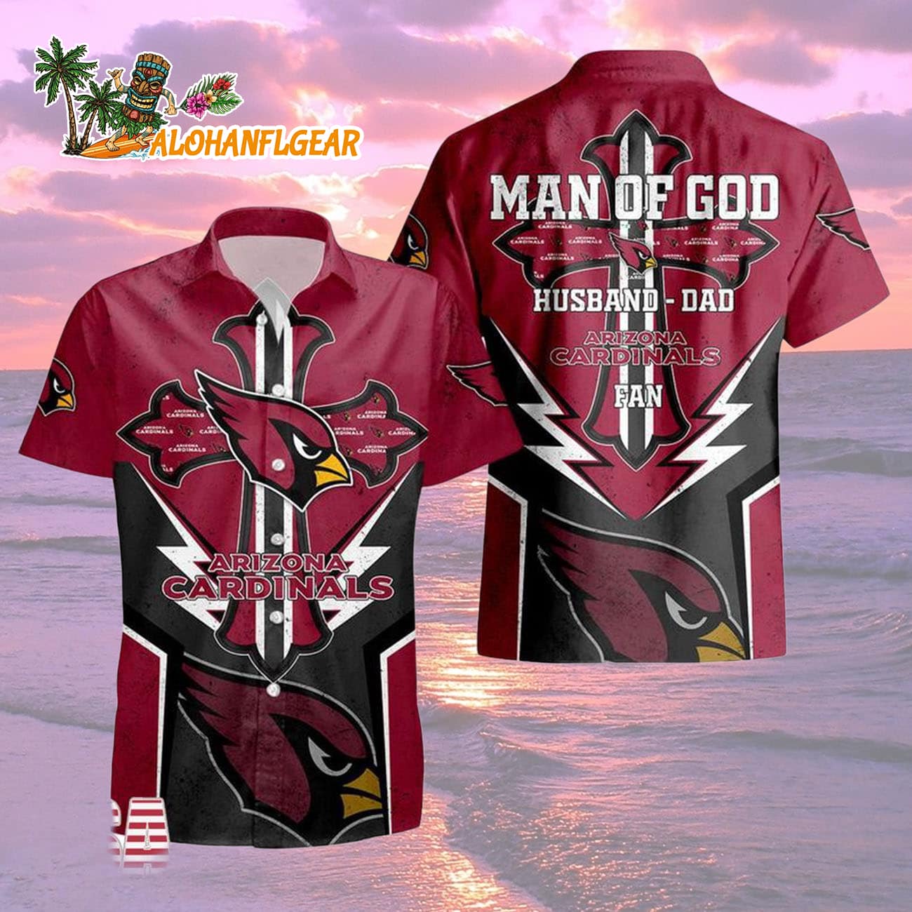 Arizona Cardinals Man Of God Gift For Fathers Day Hawaiian Shirt, Arizona Cardinals Aloha Shirt Arizona Cardinals Man Of God Gift For Fathers Day Hawaiian Shirt, Arizona Cardinals Aloha Shirt
