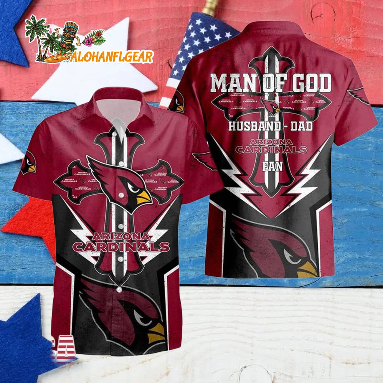 Arizona Cardinals Man Of God Gift For Fathers Day Hawaiian Shirt, Arizona Cardinals Aloha Shirt Arizona Cardinals Man Of God Gift For Fathers Day Hawaiian Shirt, Arizona Cardinals Aloha Shirt