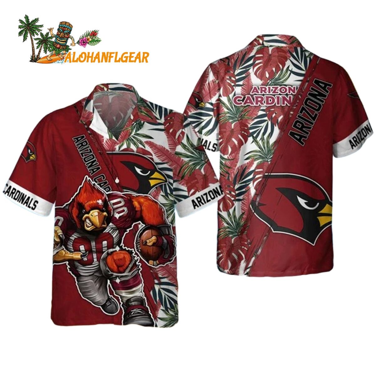 Arizona Cardinals Mascot Summer Hawaiian Shirt Arizona Cardinals Aloha Shirt 1