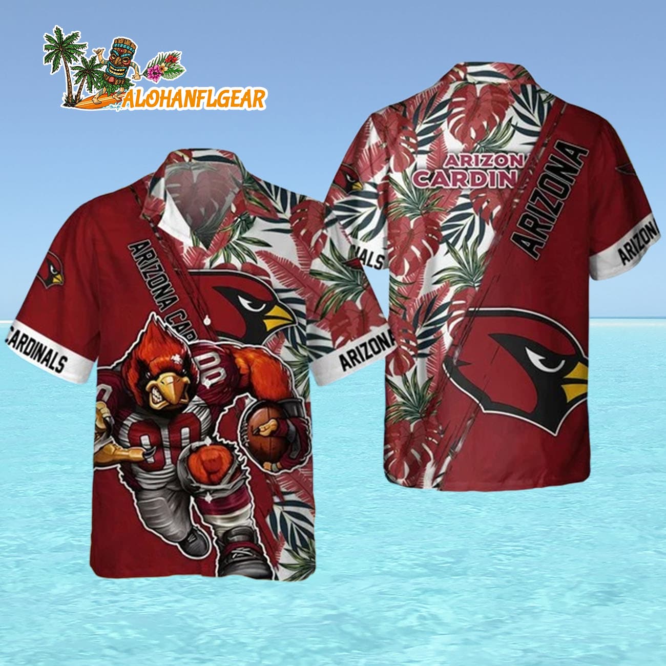 Arizona Cardinals Mascot Summer Hawaiian Shirt, Arizona Cardinals Aloha Shirt Arizona Cardinals Mascot Summer Hawaiian Shirt, Arizona Cardinals Aloha Shirt