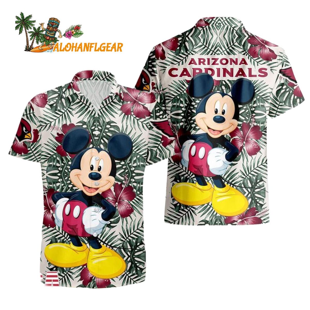 Arizona Cardinals Mickey Disney Limited Edition Hawaiian Shirt Arizona Cardinals Aloha Shirt 1