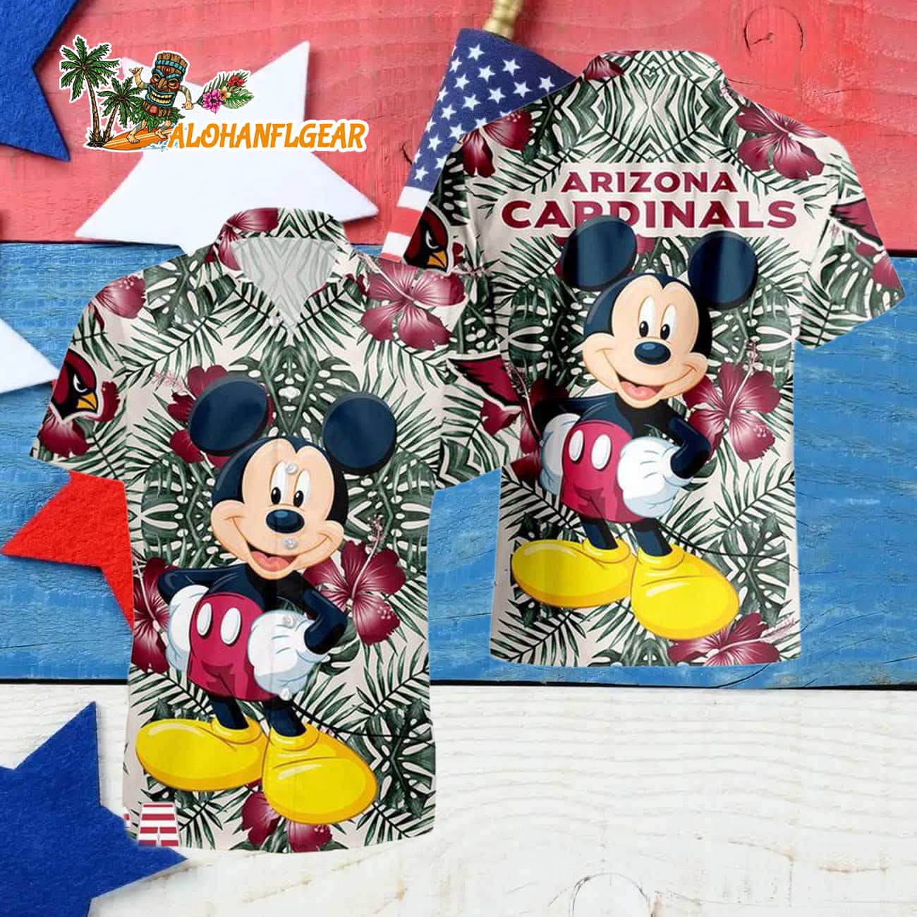 Arizona Cardinals Mickey Disney Limited Edition Hawaiian Shirt, Arizona Cardinals Aloha Shirt Arizona Cardinals Mickey Disney Limited Edition Hawaiian Shirt, Arizona Cardinals Aloha Shirt