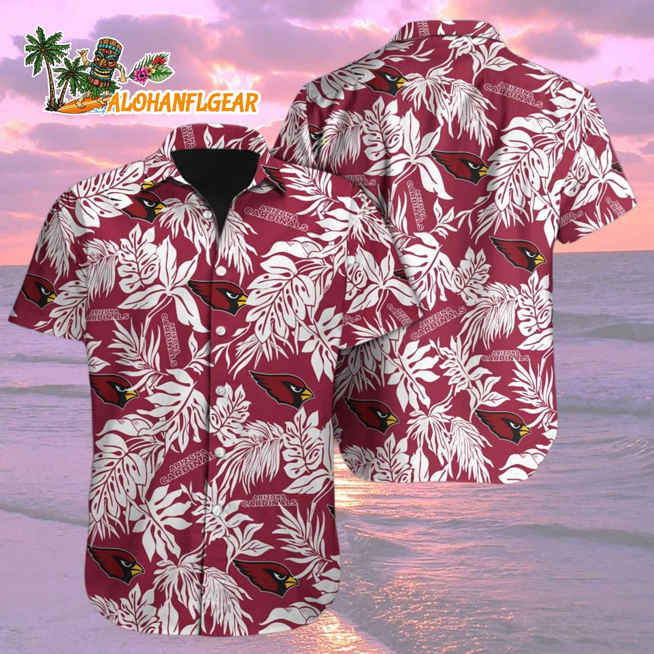 Arizona Cardinals Tropical Leafs Designs Hawaiian Shirt, Arizona Cardinals Aloha Shirt Arizona Cardinals Tropical Leafs Designs Hawaiian Shirt, Arizona Cardinals Aloha Shirt