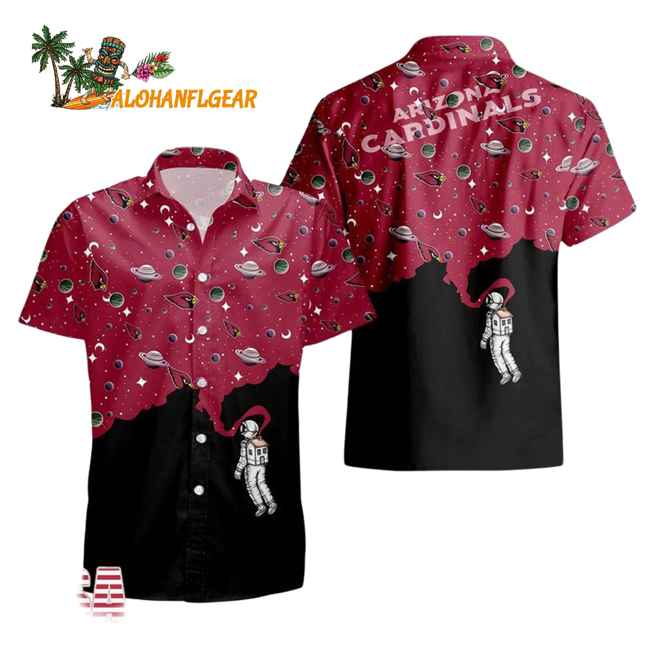 Arizona Cardinals Universal Astronaut Pattern Hawaiian Shirt, Arizona Cardinals Aloha Shirt Arizona Cardinals Universal Astronaut Pattern Hawaiian Shirt, Arizona Cardinals Aloha Shirt
