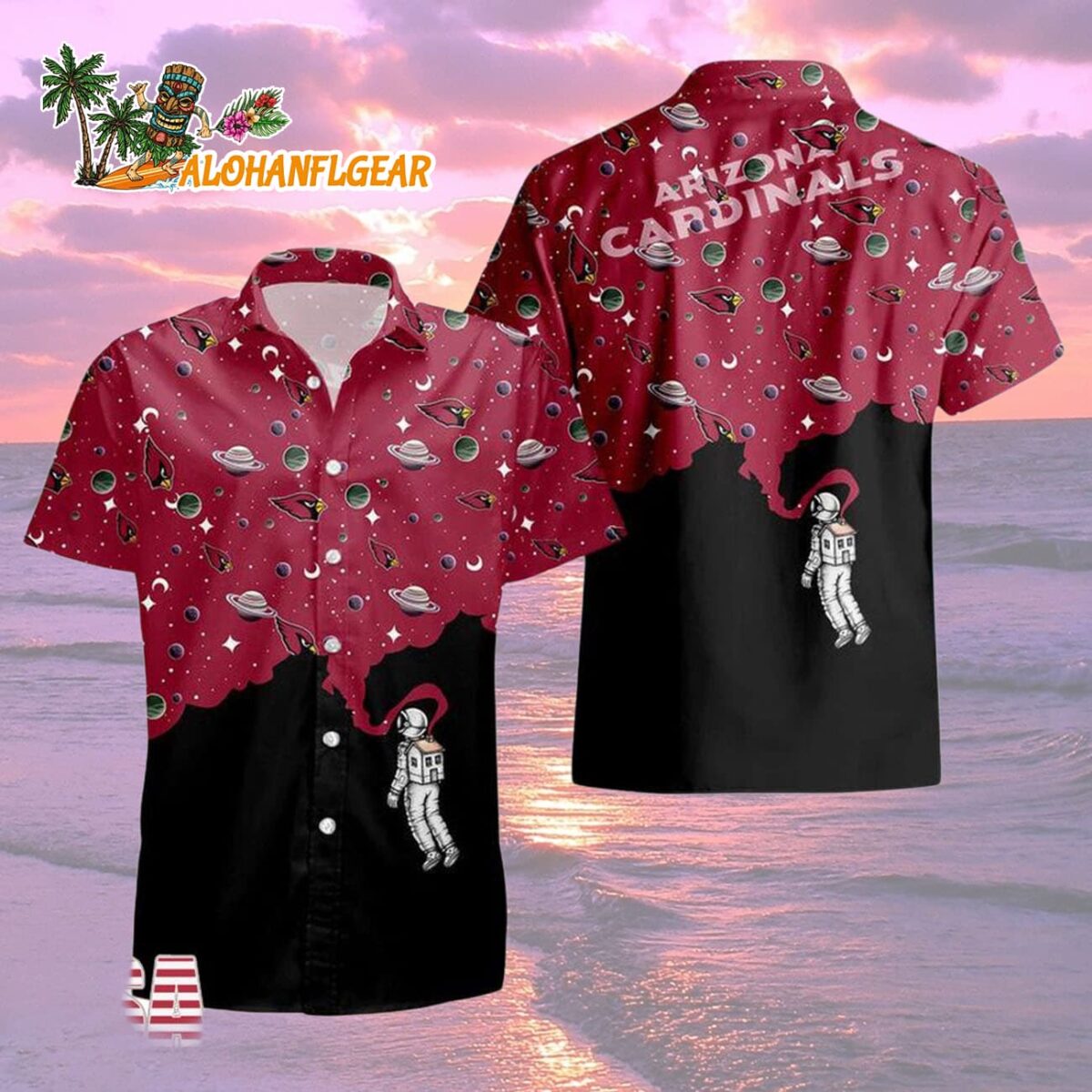 Arizona Cardinals Universal Astronaut Pattern Hawaiian Shirt, Arizona Cardinals Aloha Shirt 1 Arizona Cardinals Universal Astronaut Pattern Hawaiian Shirt Arizona Cardinals Aloha Shirt 2