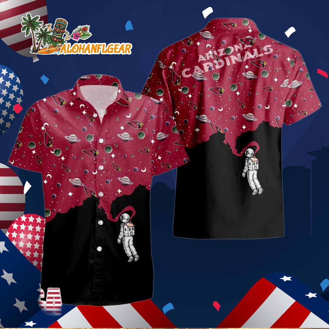 Arizona Cardinals Universal Astronaut Pattern Hawaiian Shirt, Arizona Cardinals Aloha Shirt Arizona Cardinals Universal Astronaut Pattern Hawaiian Shirt, Arizona Cardinals Aloha Shirt