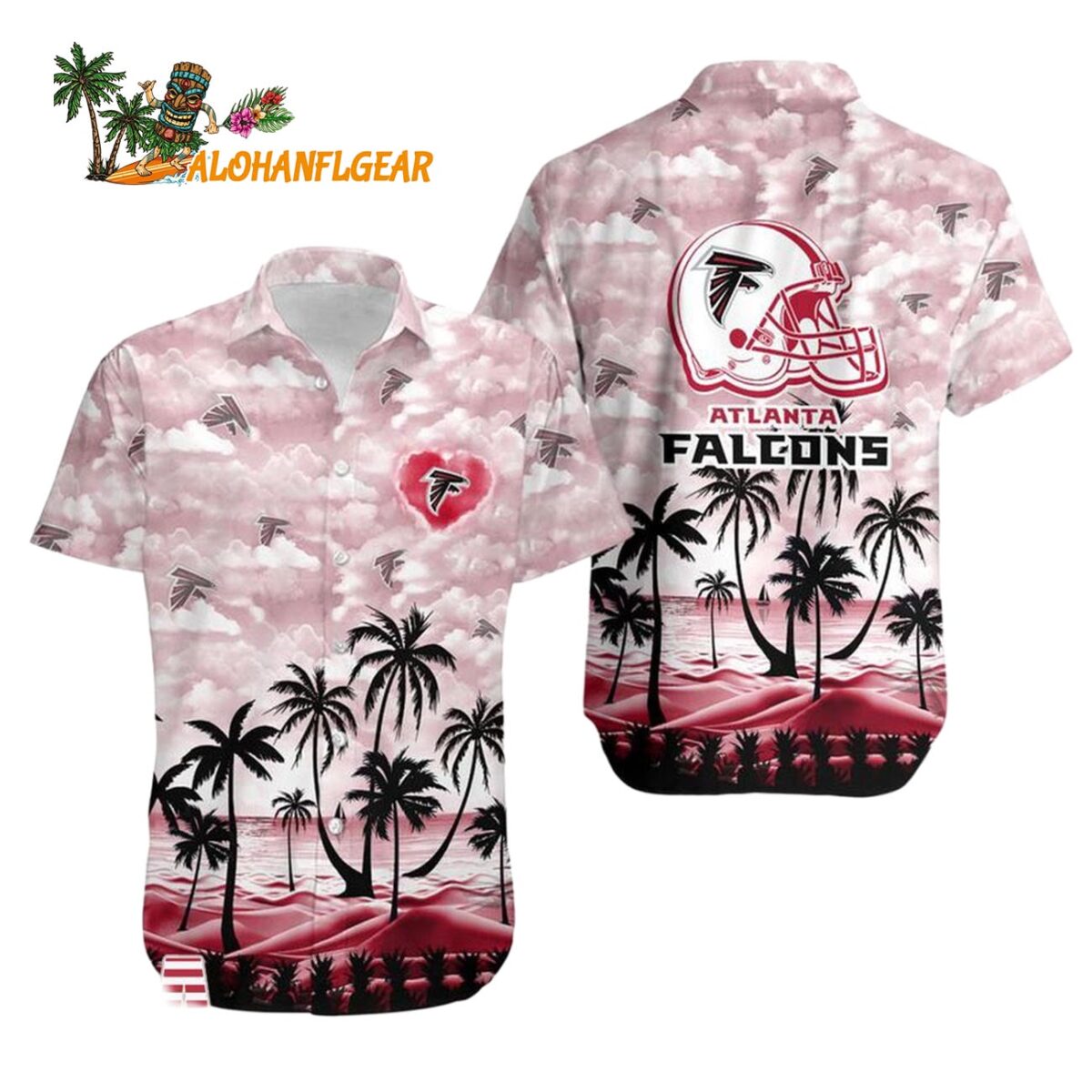 Atlanta Falcons Coconut Palms Limited Edition Hawaiian Shirt Atlanta Falcons Aloha Shirt 1