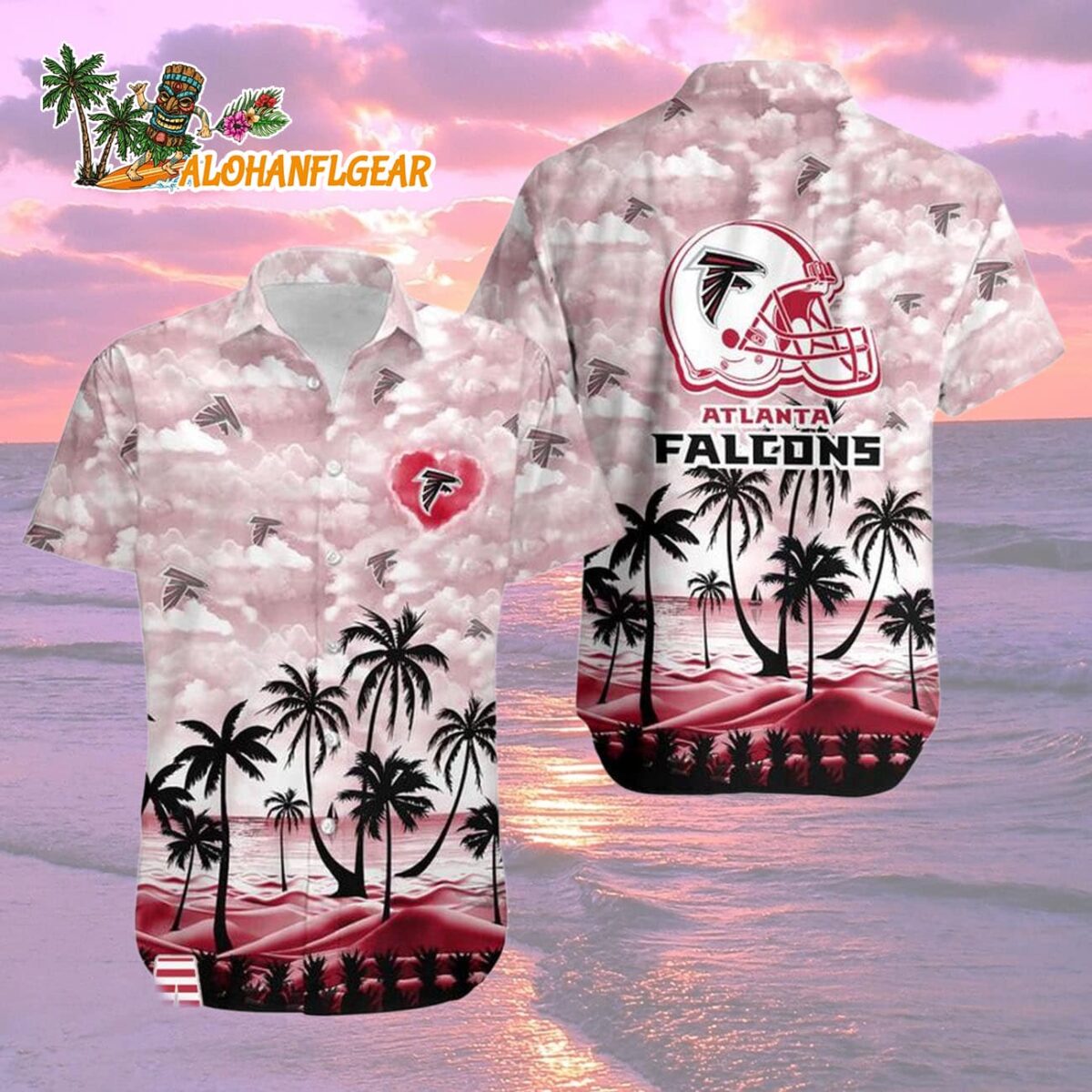 Atlanta Falcons Coconut Palms Limited Edition Hawaiian Shirt Atlanta Falcons Aloha Shirt 2