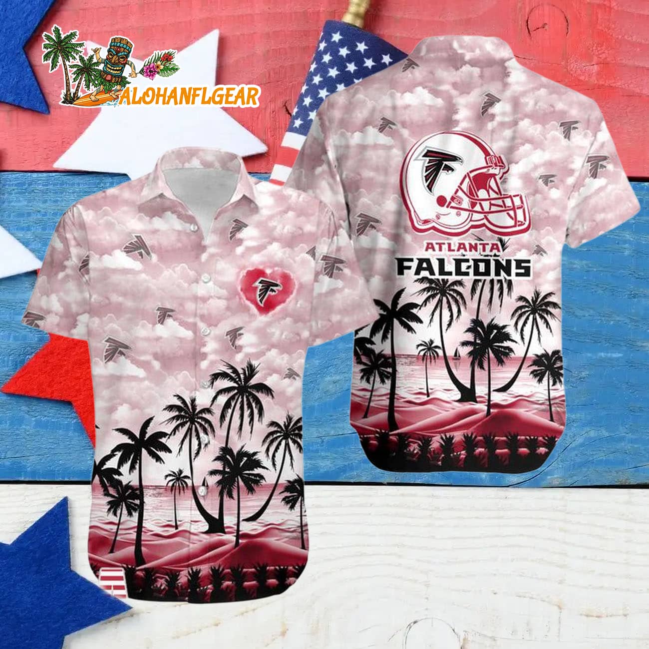 Atlanta Falcons Coconut Palms Limited Edition Hawaiian Shirt, Atlanta Falcons Aloha Shirt Atlanta Falcons Coconut Palms Limited Edition Hawaiian Shirt, Atlanta Falcons Aloha Shirt