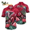 Atlanta Falcons Flamingo And Flower Hawaiian Shirt Atlanta Falcons Aloha Shirt 1