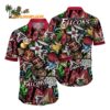 Atlanta Falcons Flower Tiki Me Off Hawaiian Shirt Atlanta Falcons Aloha Shirt 1