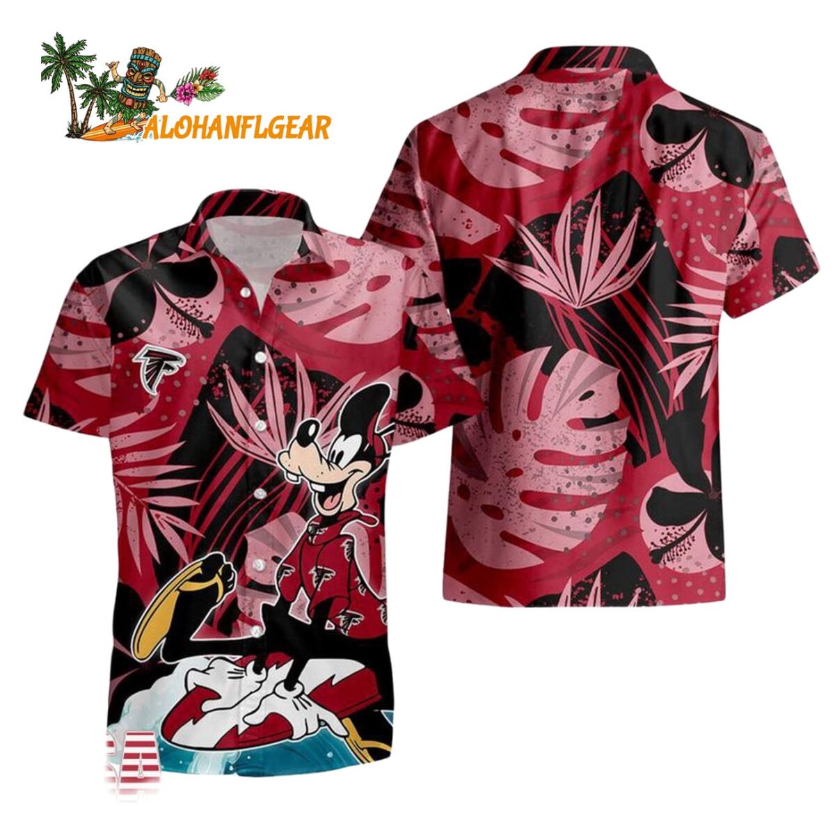 Atlanta Falcons Goofy Disney Limited Edition Hawaiian Shirt Atlanta Falcons Aloha Shirt 1