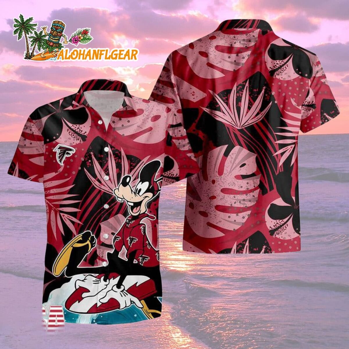 Atlanta Falcons Goofy Disney Limited Edition Hawaiian Shirt Atlanta Falcons Aloha Shirt 2