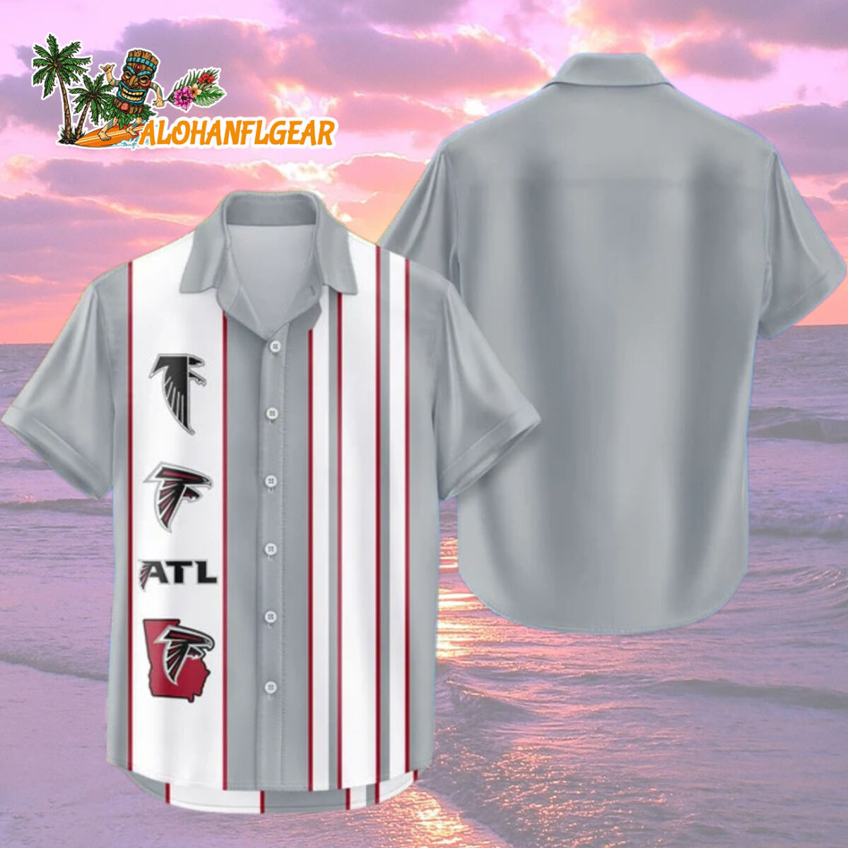 Atlanta Falcons Hawaiian Shirt Classic Color Contrast, Atlanta Falcons Aloha Shirt 1 Atlanta Falcons Hawaiian Shirt Classic Color Contrast 2