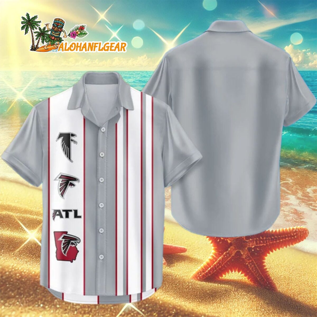Atlanta Falcons Hawaiian Shirt Classic Color Contrast, Atlanta Falcons Aloha Shirt 2 Atlanta Falcons Hawaiian Shirt Classic Color Contrast 3