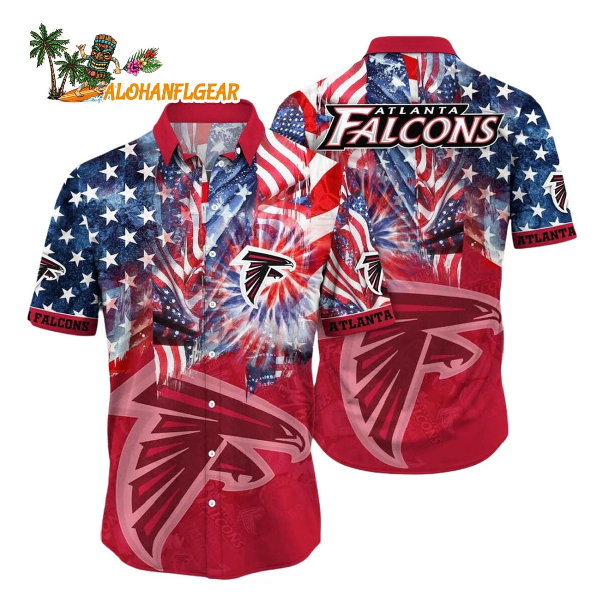 Atlanta Falcons Independence Day Hawaiian Shirt NFL Aloha Shirt 1