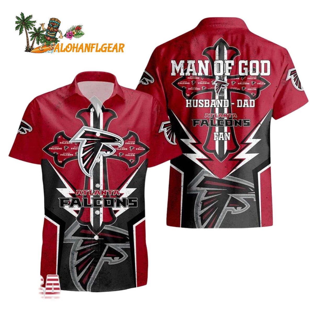 Atlanta Falcons Man Of God Gift For Fathers Day Hawaiian Shirt Atlanta Falcons Aloha Shirt 1