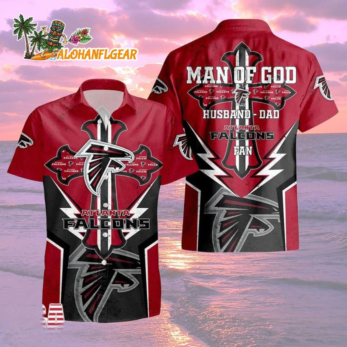 Atlanta Falcons Man Of God Gift For Fathers Day Hawaiian Shirt Atlanta Falcons Aloha Shirt 2