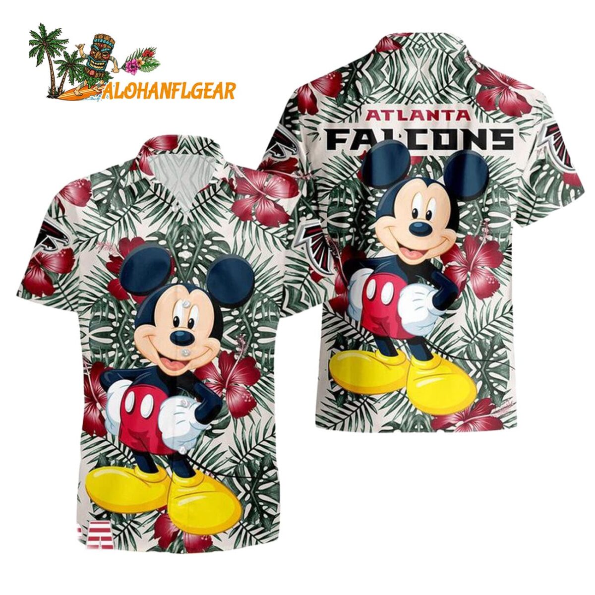 Atlanta Falcons Mickey Disney Limited Edition Hawaiian Shirt Atlanta Falcons Aloha Shirt 1