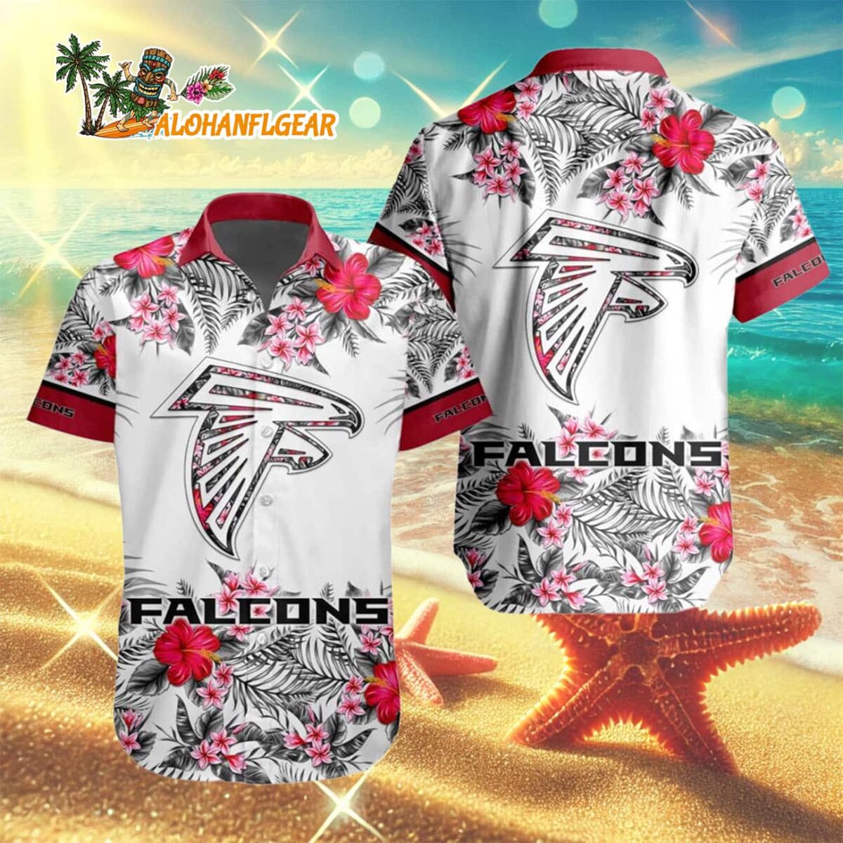 Atlanta Falcons Special Floral Tropical Team Spirit Hawaiian Shirt Atlanta Falcons Aloha Shirt 3