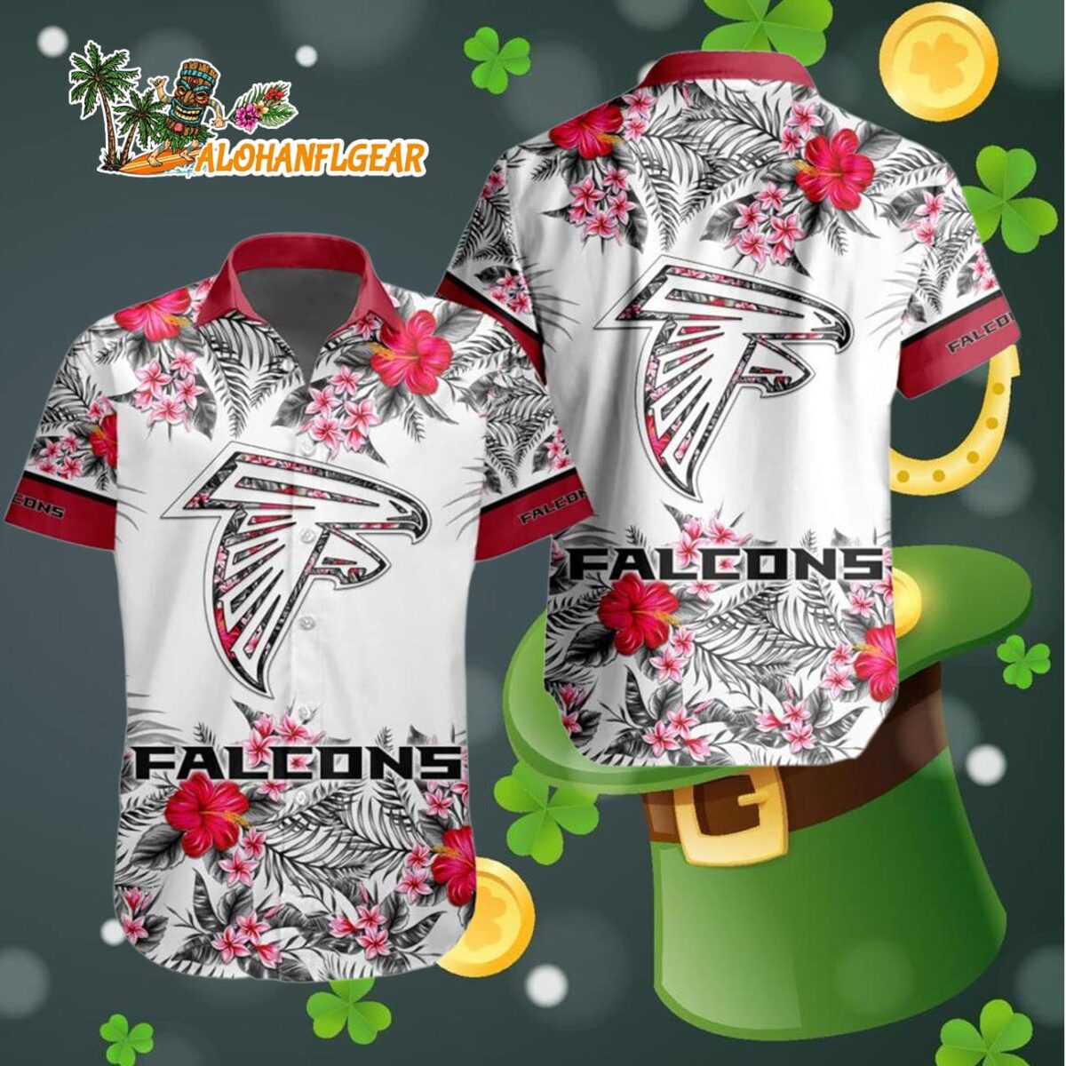 Atlanta Falcons Special Floral Tropical Team Spirit Hawaiian Shirt Atlanta Falcons Aloha Shirt 4
