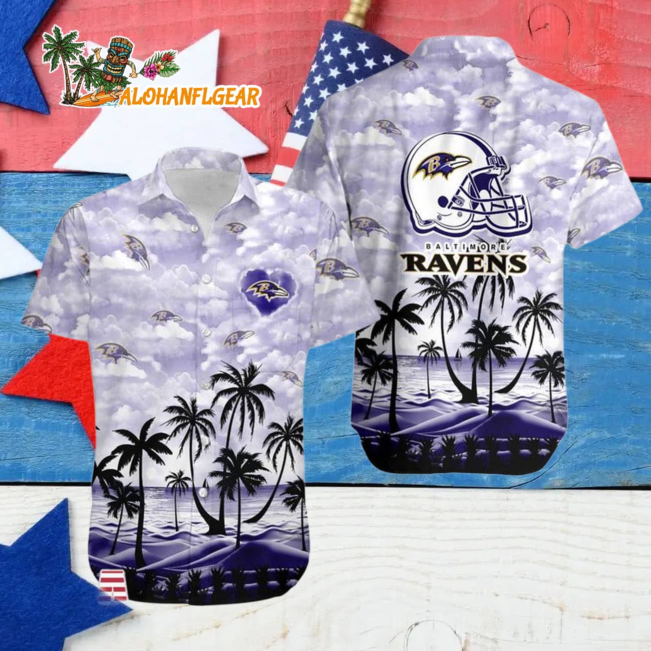 Baltimore Ravens Coconut Palms Limited Edition Hawaiian Shirt, Baltimore Ravens Aloha Shirt Baltimore Ravens Coconut Palms Limited Edition Hawaiian Shirt, Baltimore Ravens Aloha Shirt