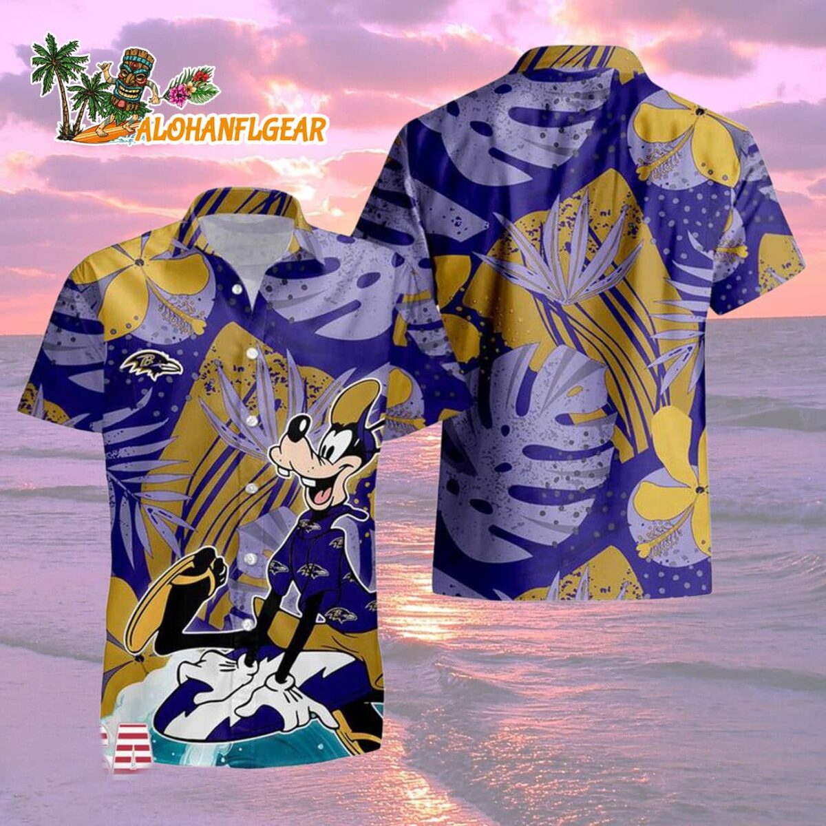 Baltimore Ravens Goofy Disney Limited Edition Hawaiian Shirt, Baltimore Ravens Aloha Shirt 1 Baltimore Ravens Goofy Disney Limited Edition Hawaiian Shirt Baltimore Ravens Aloha Shirt 2