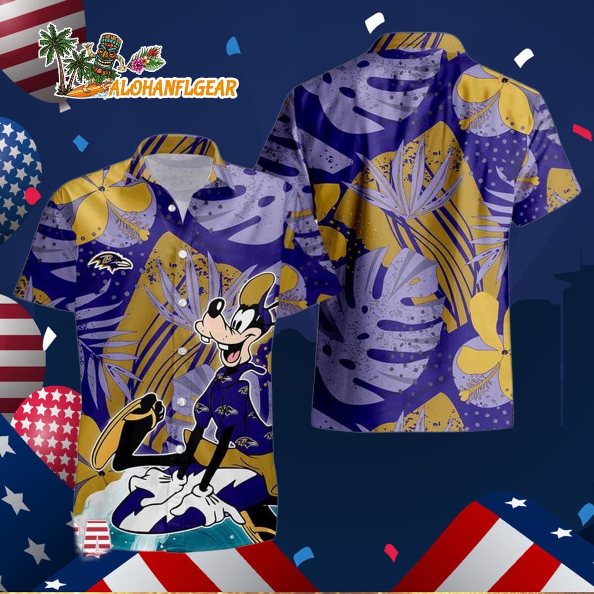Baltimore Ravens Goofy Disney Limited Edition Hawaiian Shirt, Baltimore Ravens Aloha Shirt 2 Baltimore Ravens Goofy Disney Limited Edition Hawaiian Shirt Baltimore Ravens Aloha Shirt 3