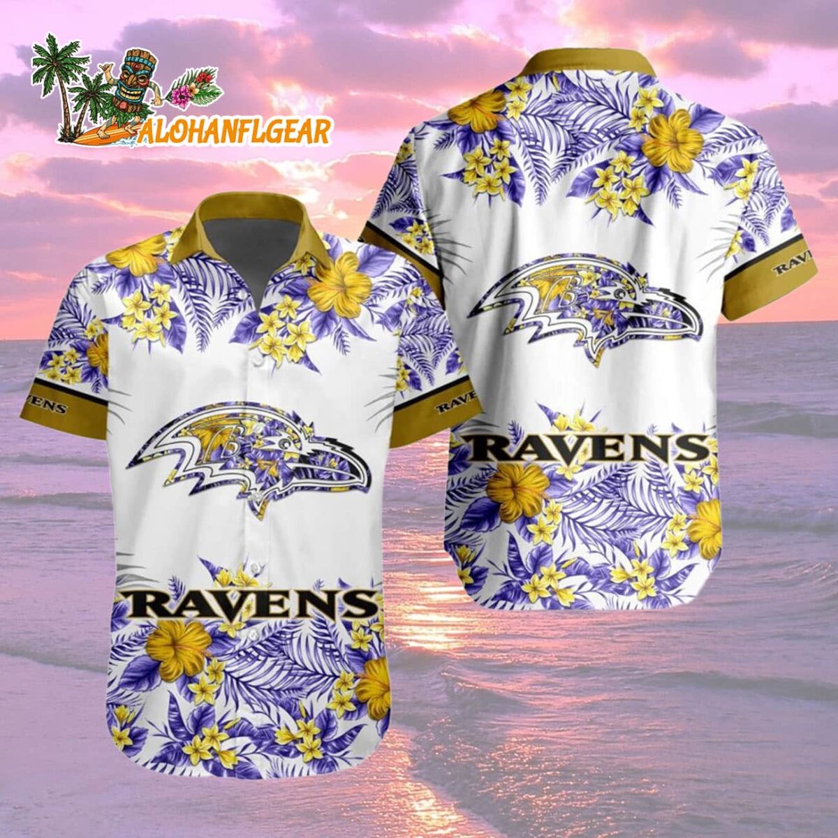 Baltimore Ravens Special Floral Tropical Team Spirit Hawaiian Shirt, Baltimore Ravens Aloha Shirt 1 Baltimore Ravens Special Floral Tropical Team Spirit Hawaiian Shirt Baltimore Ravens Aloha Shirt 2