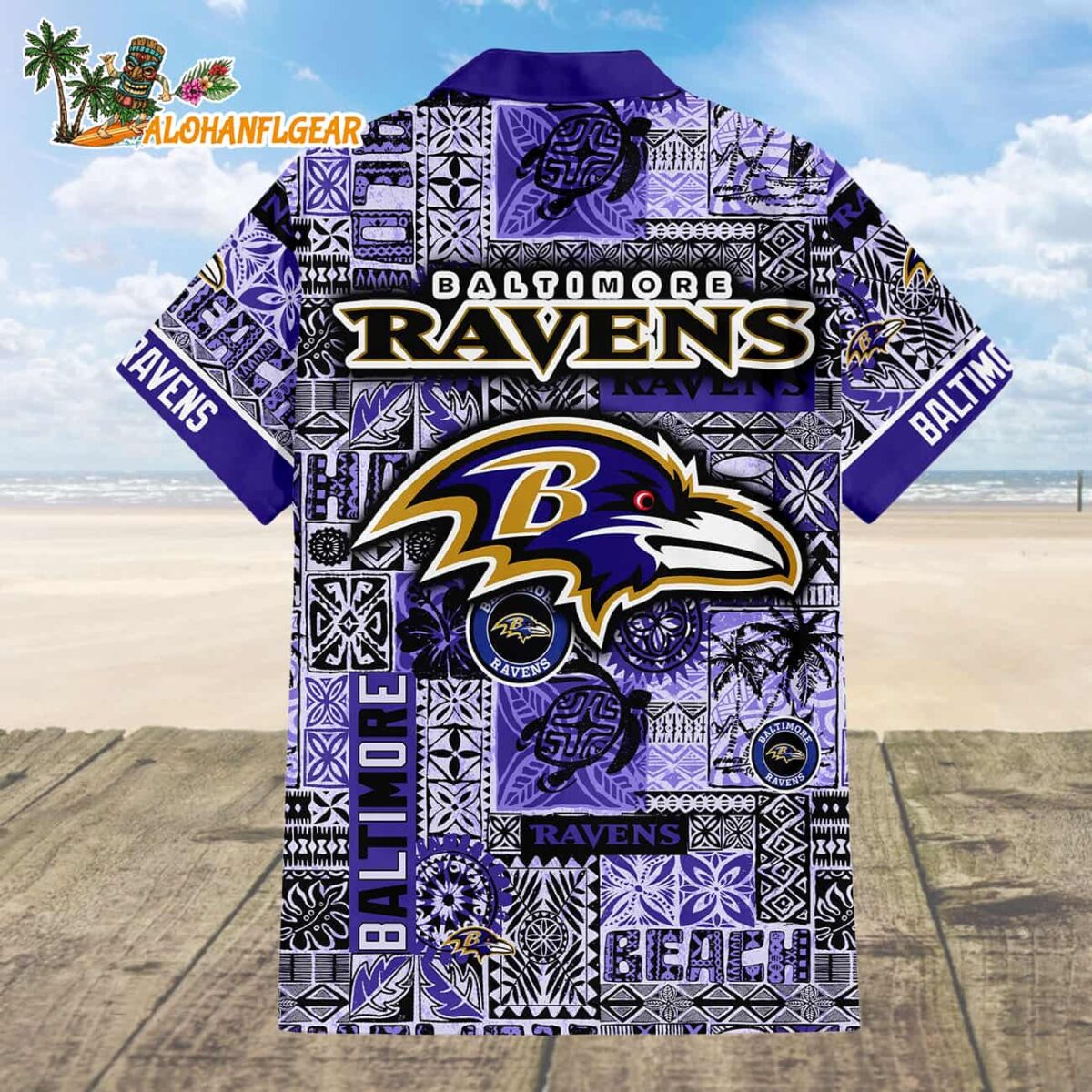 Baltimore Ravens Tapa Patterns Hawaiian Shirt, NFL Aloha Shirt 1 Baltimore Ravens Tapa Patterns Hawaiian Shirt NFL Aloha Shirt 2