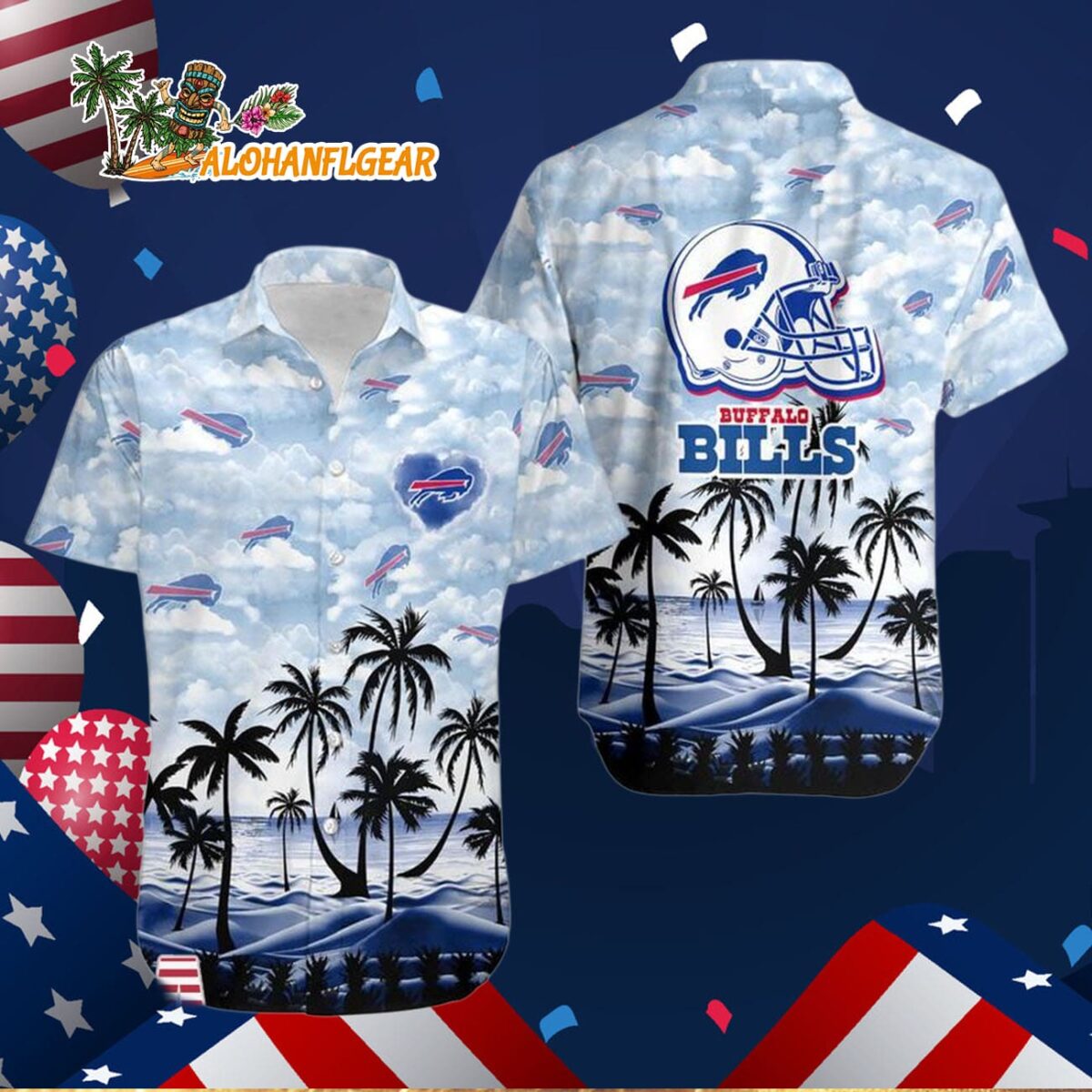 Buffalo Bills Coconut Palms Limited Edition Hawaiian Shirt, Buffalo Bills Aloha Shirt 2 Buffalo Bills Coconut Palms Limited Edition Hawaiian Shirt Buffalo Bills Aloha Shirt 3