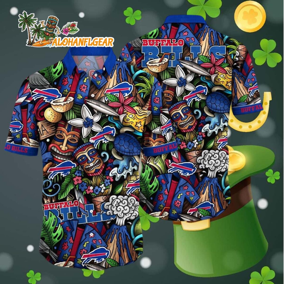 Buffalo Bills Flower Tiki Me Off Hawaiian Shirt Buffalo Bills Aloha Shirt 4