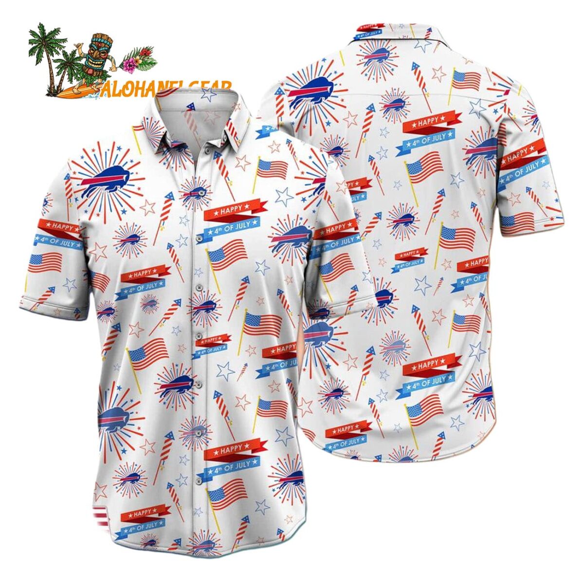 Buffalo Bills Happy 4th Of July Hawaiian Shirt NFL Aloha Shirt 1