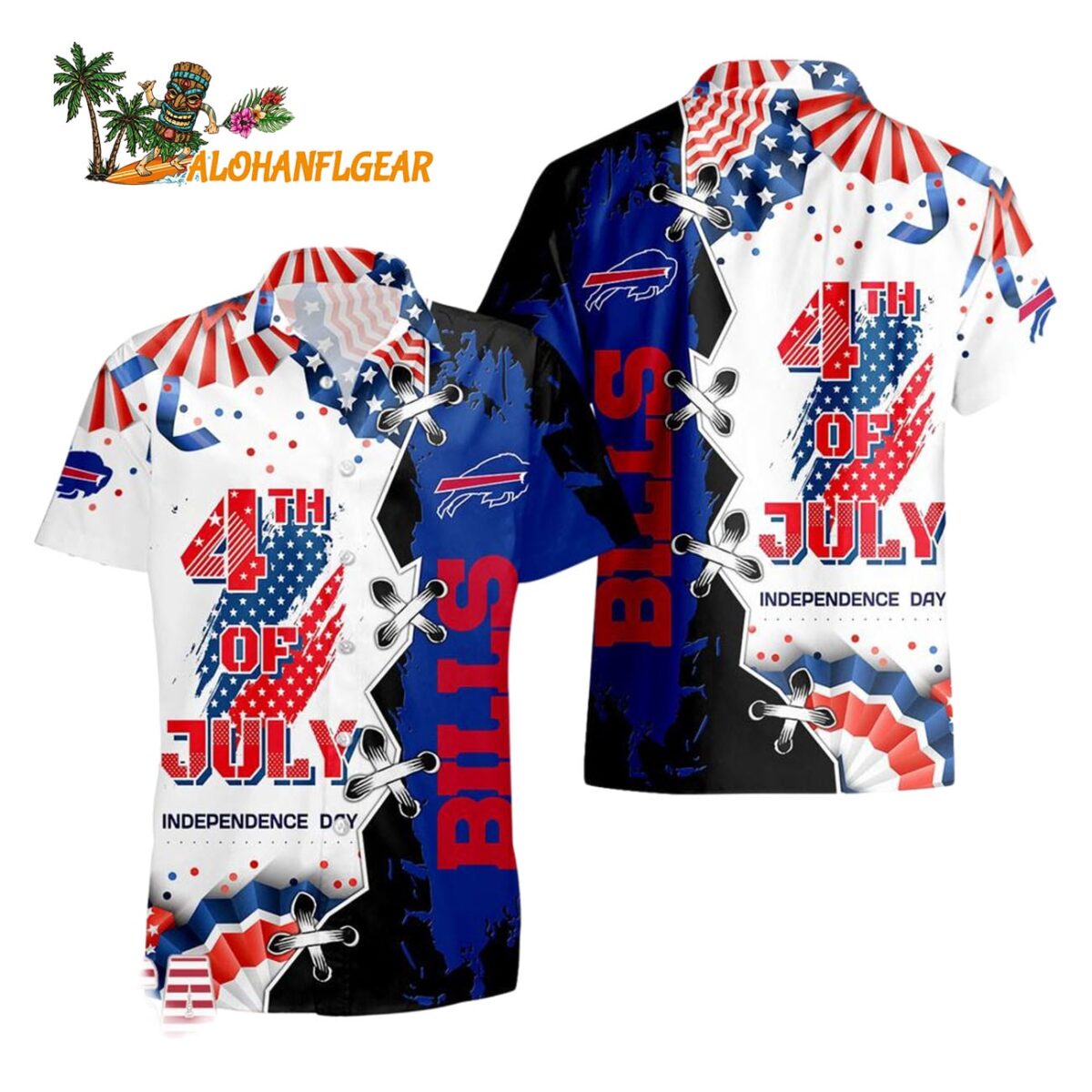 Buffalo Bills Happy Independence Day Resurgence Hawaiian Shirt NFL Aloha Shirt 1