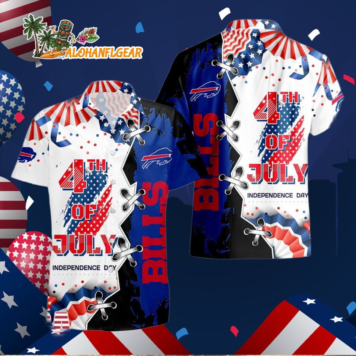Buffalo Bills Happy Independence Day Resurgence Hawaiian Shirt, NFL Aloha Shirt 2 Buffalo Bills Happy Independence Day Resurgence Hawaiian Shirt NFL Aloha Shirt 3