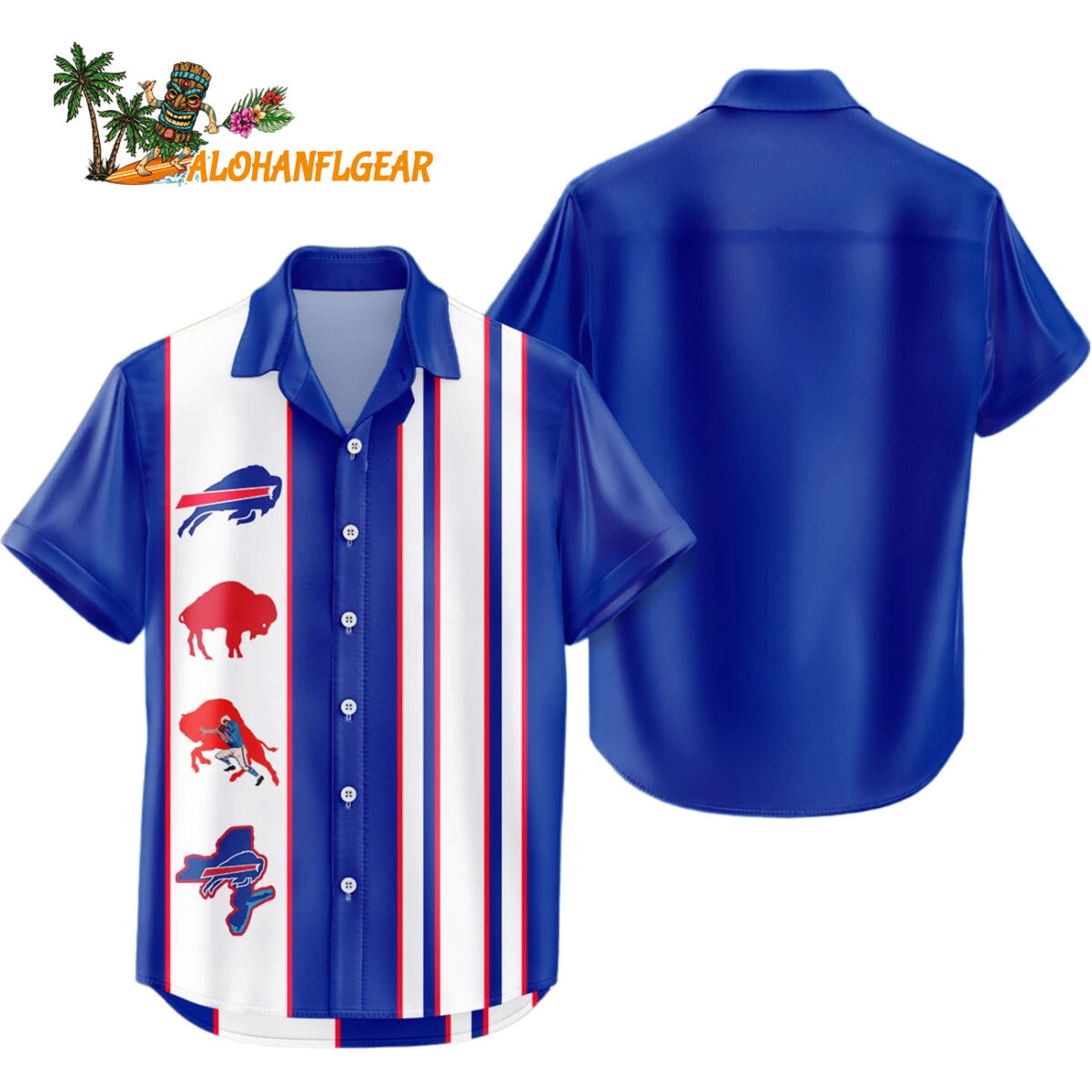 Buffalo Bills Hawaiian Shirt Classic Color Contrast 1
