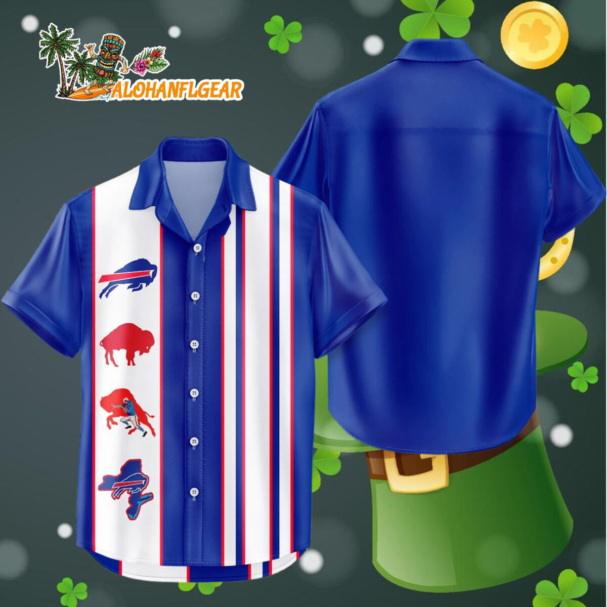 Buffalo Bills Hawaiian Shirt Classic Color Contrast 4