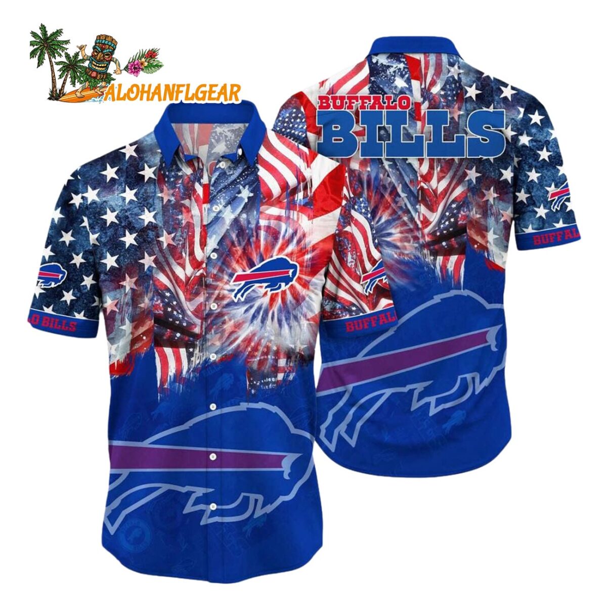 Buffalo Bills Independence Day Hawaiian Shirt NFL Aloha Shirt 1