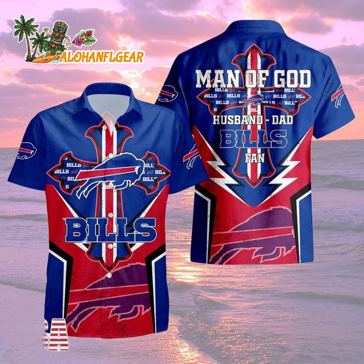 Buffalo Bills Man Of God Gift For Fathers Day Hawaiian Shirt Buffalo Bills Aloha Shirt 2