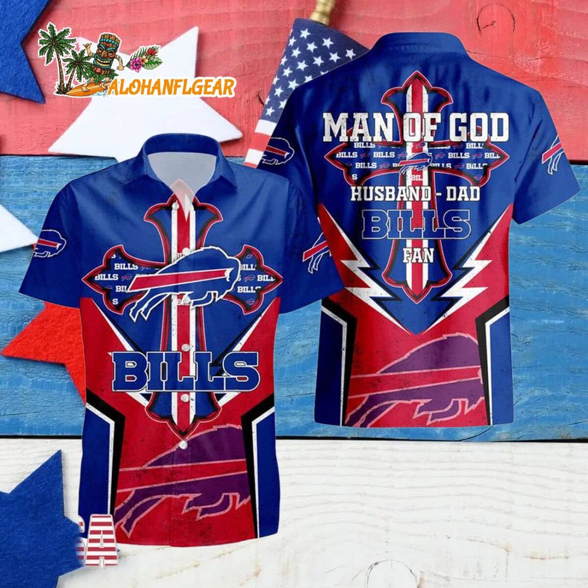 Buffalo Bills Man Of God Gift For Fathers Day Hawaiian Shirt Buffalo Bills Aloha Shirt 4