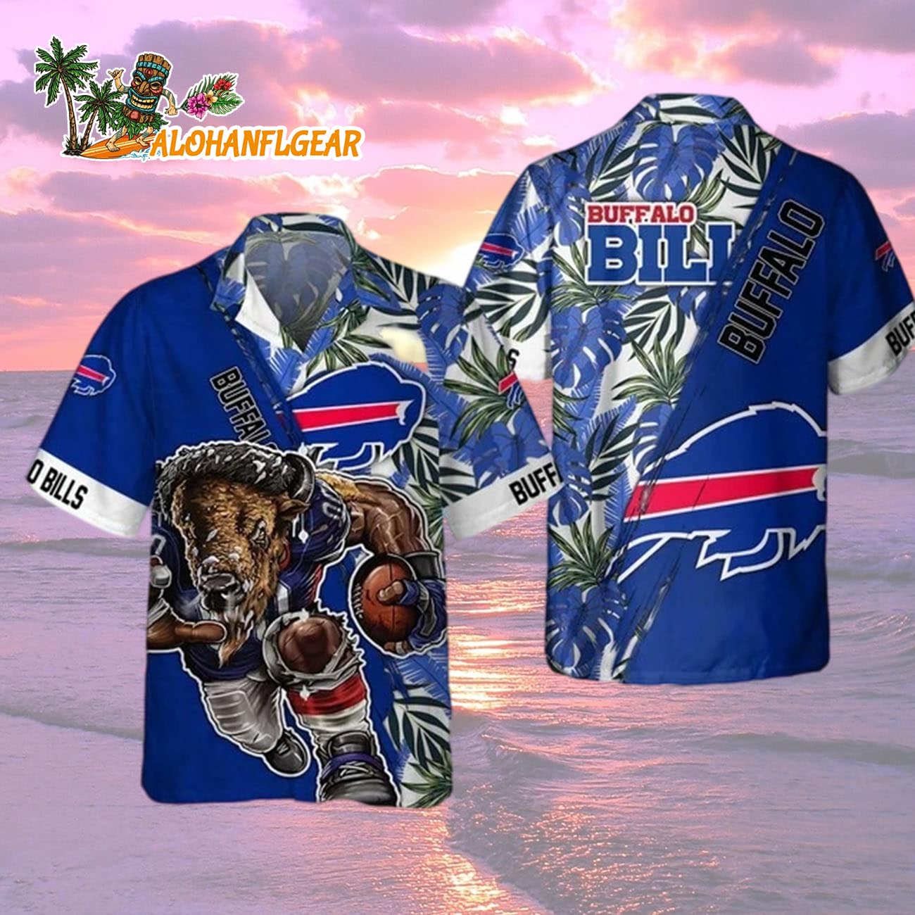 Buffalo Bills Mascot Summer Hawaiian Shirt, Buffalo Bills Aloha Shirt Buffalo Bills Mascot Summer Hawaiian Shirt, Buffalo Bills Aloha Shirt