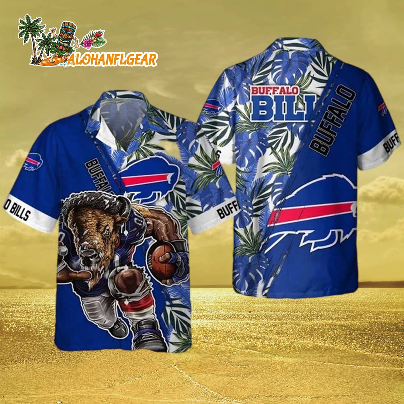 Buffalo Bills Mascot Summer Hawaiian Shirt, Buffalo Bills Aloha Shirt Buffalo Bills Mascot Summer Hawaiian Shirt, Buffalo Bills Aloha Shirt
