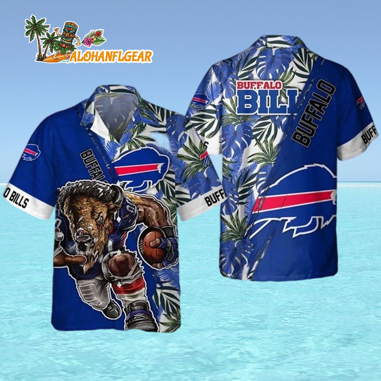 Buffalo Bills Mascot Summer Hawaiian Shirt, Buffalo Bills Aloha Shirt Buffalo Bills Mascot Summer Hawaiian Shirt, Buffalo Bills Aloha Shirt