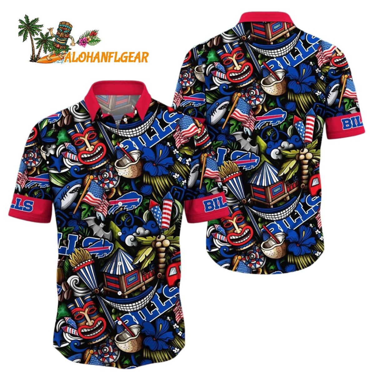 Buffalo Bills Tiki Me Off Hawaiian Shirt Buffalo Bills Aloha Shirt 1