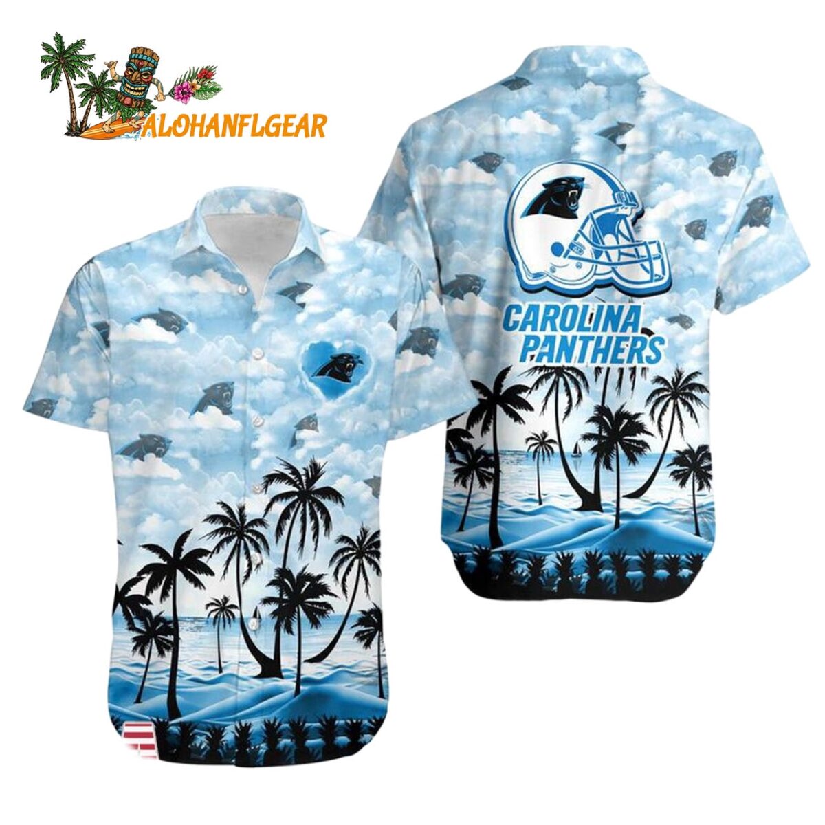 Carolina Panthers Coconut Palms Limited Edition Hawaiian Shirt Carolina Panthers Aloha Shirt 1