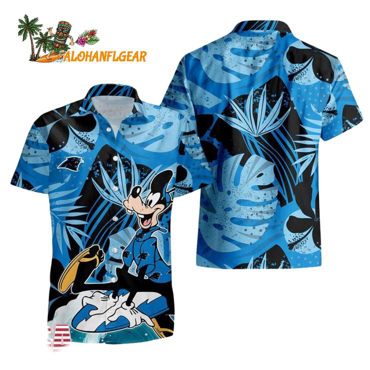Carolina Panthers Goofy Disney Limited Edition Hawaiian Shirt Carolina Panthers Aloha Shirt 1