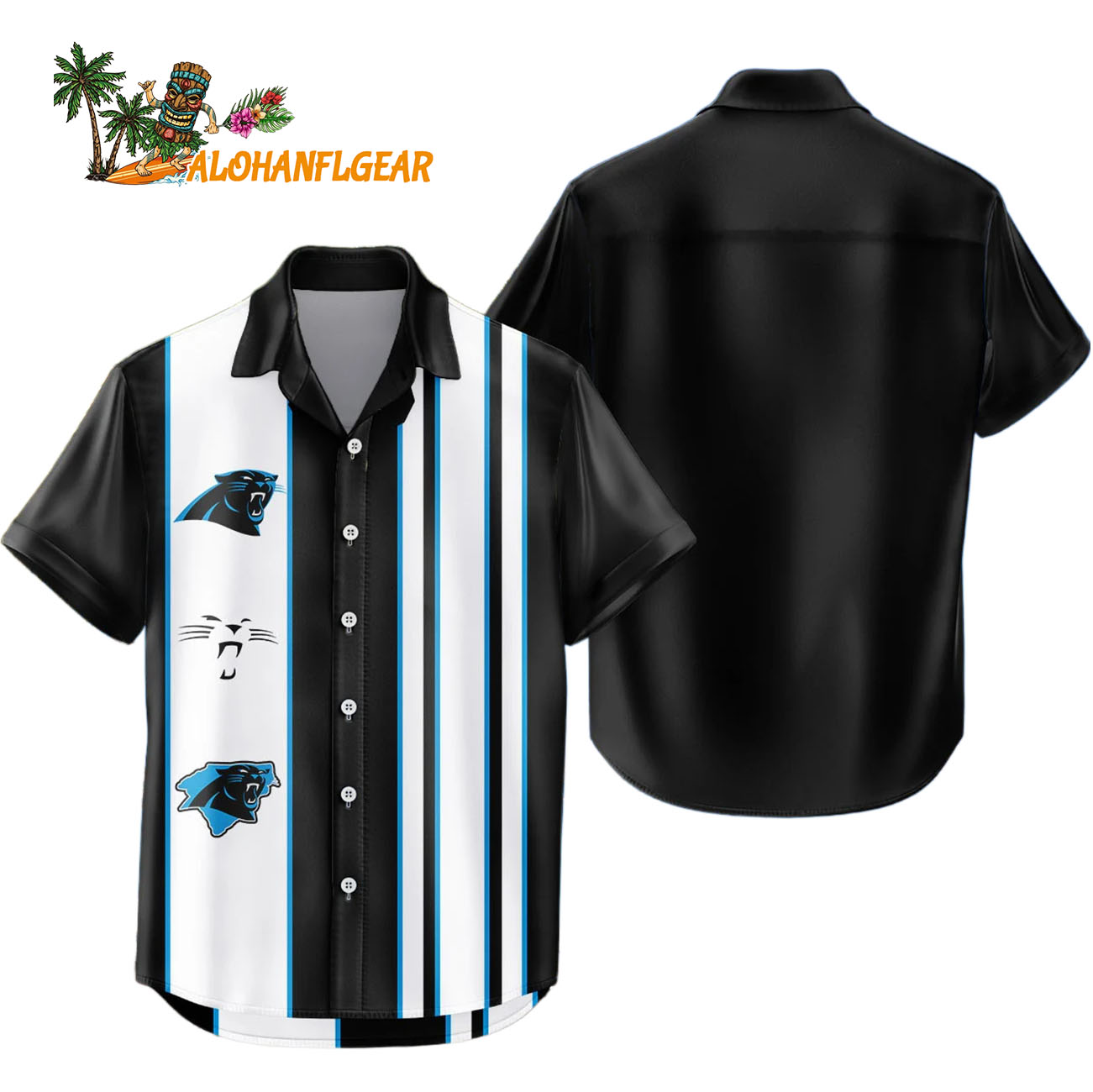 Carolina Panthers Hawaiian Shirt Classic Color Contrast, Carolina Panthers Aloha Shirt Carolina Panthers Hawaiian Shirt Classic Color Contrast, Carolina Panthers Aloha Shirt