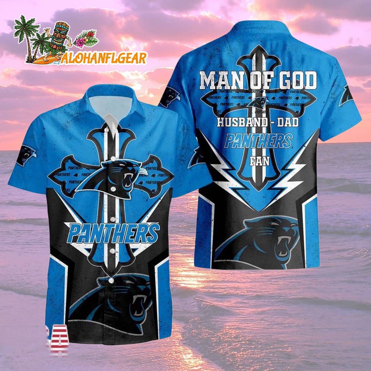Carolina Panthers Man Of God Gift For Fathers Day Hawaiian Shirt, Carolina Panthers Aloha Shirt Carolina Panthers Man Of God Gift For Fathers Day Hawaiian Shirt, Carolina Panthers Aloha Shirt