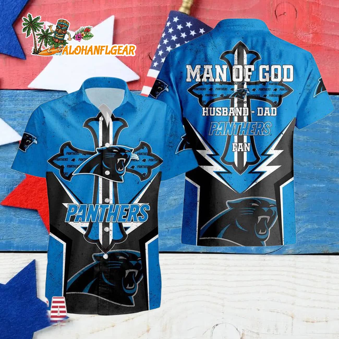 Carolina Panthers Man Of God Gift For Fathers Day Hawaiian Shirt, Carolina Panthers Aloha Shirt Carolina Panthers Man Of God Gift For Fathers Day Hawaiian Shirt, Carolina Panthers Aloha Shirt